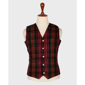 MacDonald Tartan Vest for Men | Scottish Clan Waistcoat | Highland Kilt Outfit | Wedding Groomsmen Vest