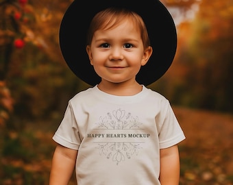 Natural Rabbit Skins 3322 Mockup Toddler T-Shirt Mockup Natural Rabbit Skins Mock-up for Print on Demand Kid Mockups Fall Mockups POD Mockup