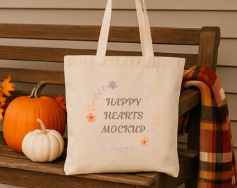 Canvas Tote Bag Mockup Halloween Tote Bag Mockup Tan Canvas Tote Bag Trick or Treat Mockup Kids Trunk or Treat Mockup Candy Bag