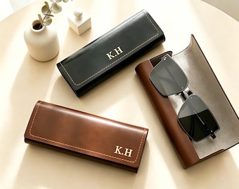 Personalized Glasses Case, Personalized Sunglasses Leather Box,Unisex Glasses Case,For Women, For Man,Valentines Gift For Wife,Best Man Gift