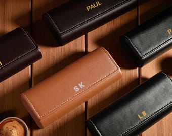Personalized Glasses Case, Personalized Sunglasses Leather Box,Unisex Glasses Case,For Women, For Man,Valentines Gift For Wife,Best Man Gift