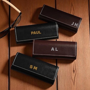 Personalized Glasses Case,Personalized Sunglasses Leather Box,For Women,For Man,Valentines Gift For Wife,Groomsmen Sunglasses Box,Groom Gift
