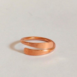 Chunky Copper Wrap Ring, Adjustable Copper Band Ring, Handcrafted Ring, Fidget Ring, Stackable Copper Ring, Healing Copper Jewelry,