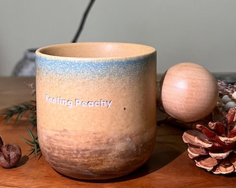 Personalized Ceramic Coffee Mug: Laser Engraved Text & Wood Handle for Pet Lovers
