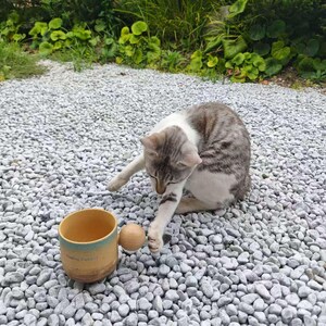 Personalized Ceramic Coffee Mug: Laser Engraved Text & Wood Handle for Pet Lovers image 5