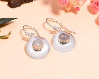 Sterling Silver Ethiopian Opal Earrings: Rainbow Dangle, October Birthstone
