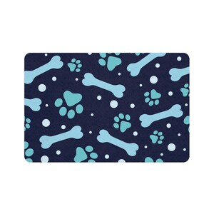 Cute Pet Food Mat for Dogs & Cats, Dog Bowl Mat, Non-Slip Pet Feeding Mat, Pet Accessories, Dog Lover Gift, Funny Dog Decor