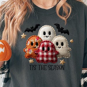 Preppy blommigt spöke png, blommigt lapptäcke png, höstbu och pumpa png, höst png, höstflicka png, halloween png, konstbroderilapptäcke