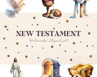 New Testament Character Clipart | Bible Graphics | Religious PNG for Printable Crafts | Commercial Use Clipart