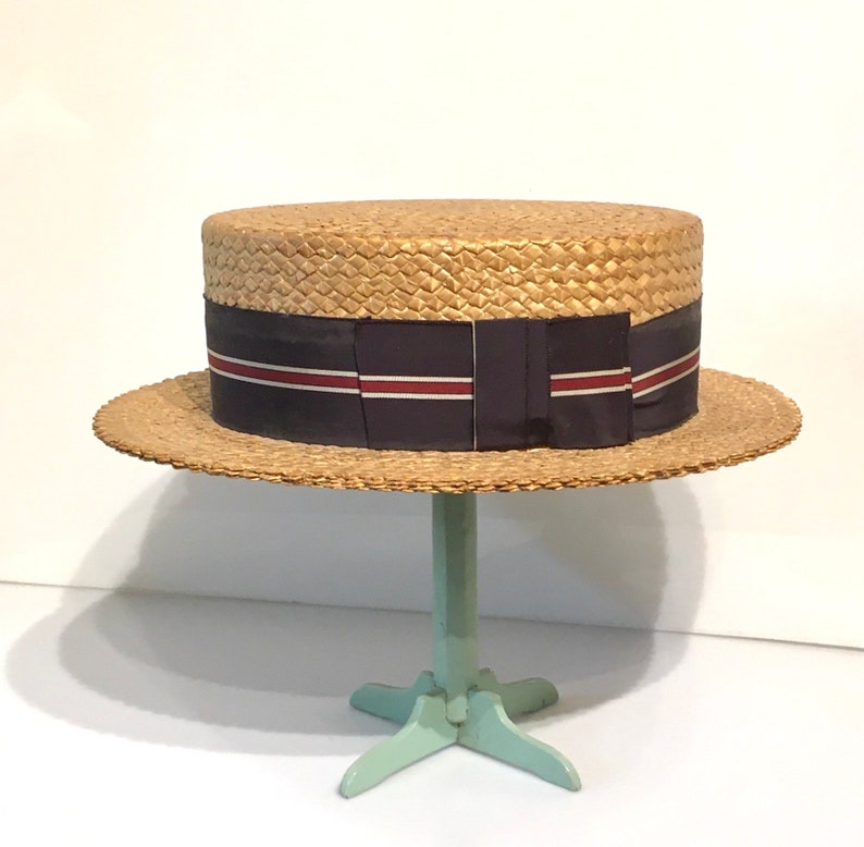 1920s Straw Boater Skimmer Hat British Colonials Antique John Etsy