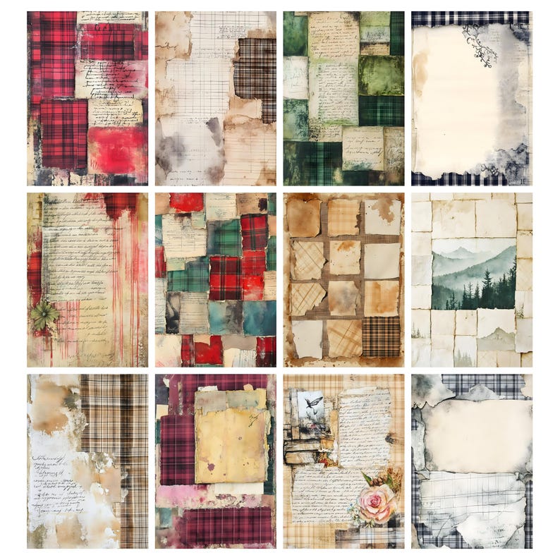 Scottish Highlands Junk Journal Pages, Scotland Highlander Paper ...