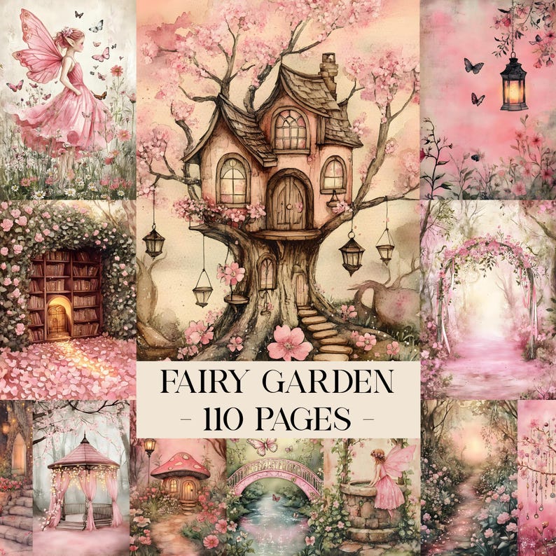 Fairy Garden Junk Journal Pages Flower Fairy Journal Kit Fairy Junk ...