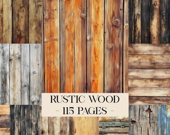 Rustic Wood Digital Papers, Wood Backdrop, Printable Wood Digital Background, Wood Scrapbook Papers, Wood Patterns, Wood Junk Journal Pages