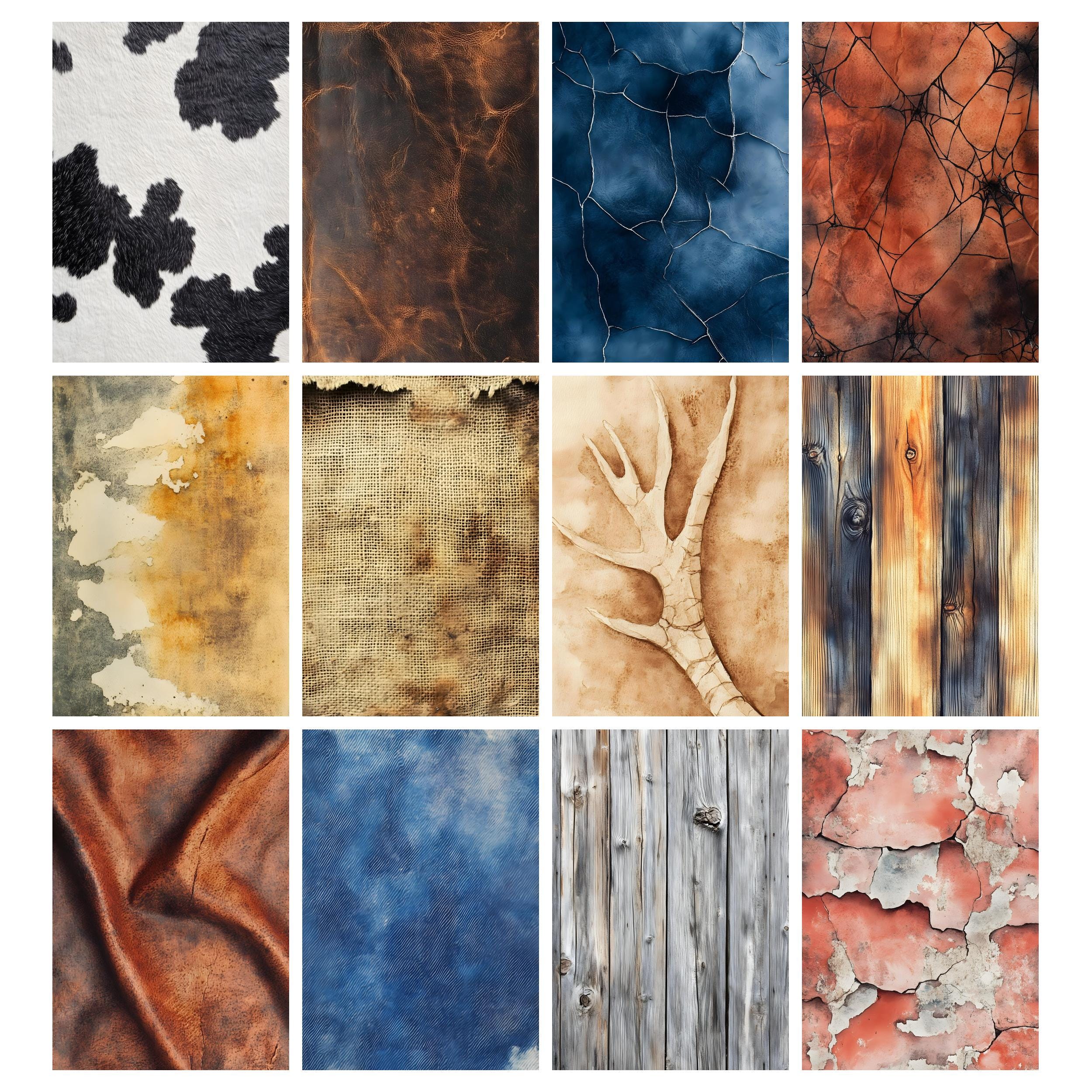Rustic Western Texture Western Textures Digital Paper, Cowboy Textures Digital Papers, Vintage ...