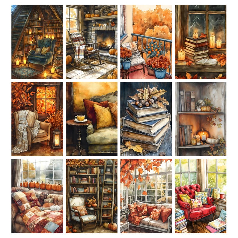 Cozy Autumn Junk Journal Pages, Fall Ephemera, Autumn Pages, Fall Junk ...