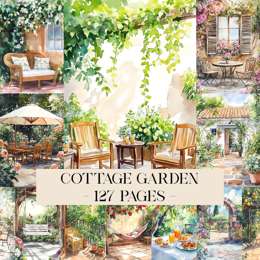Cottage Garden Junk Journal Pages, Spring Ephemera, Scrapbook Printable ...