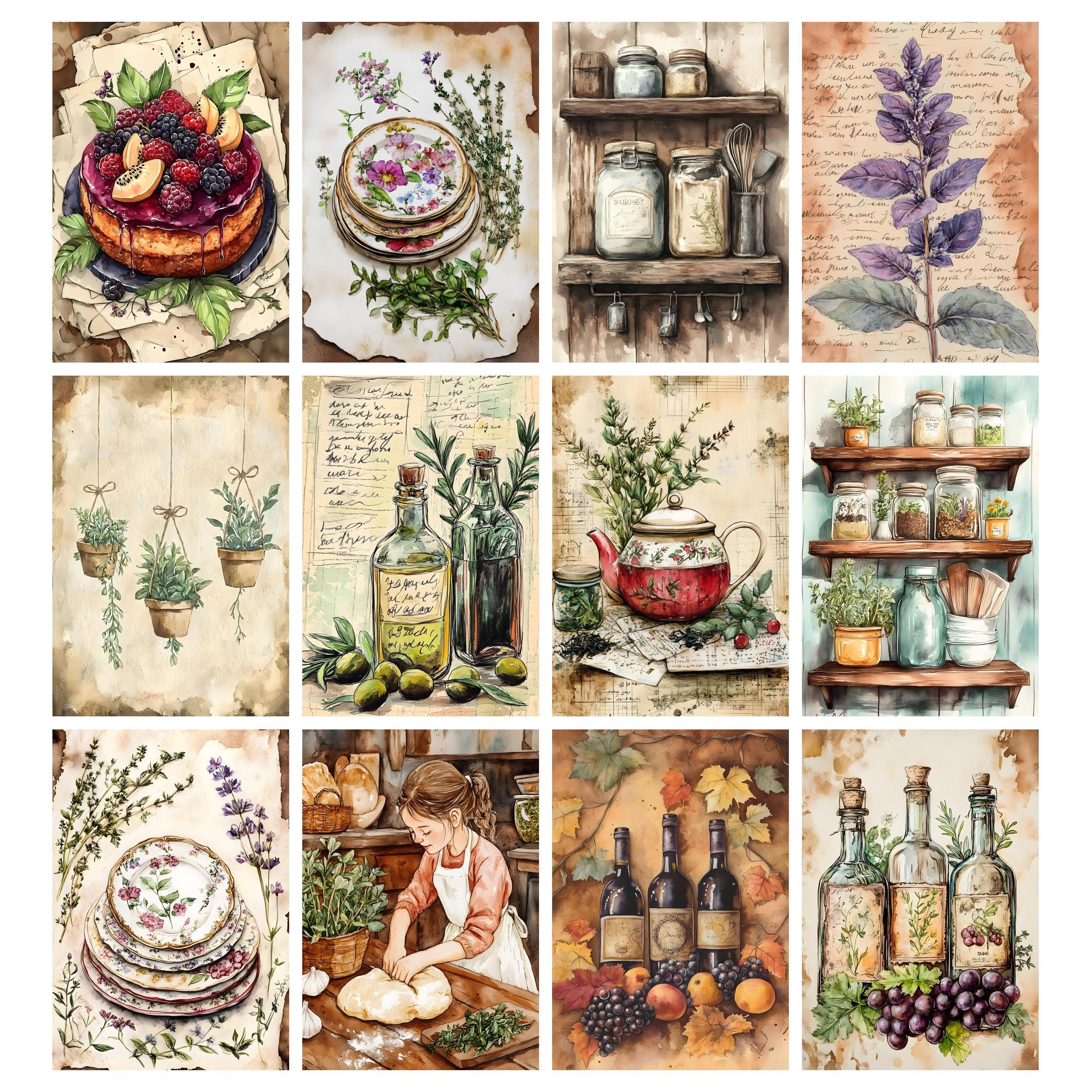 Cooking Junk Journal Pages, Baking Junk Journal Kit, Vintage Kitchen ...