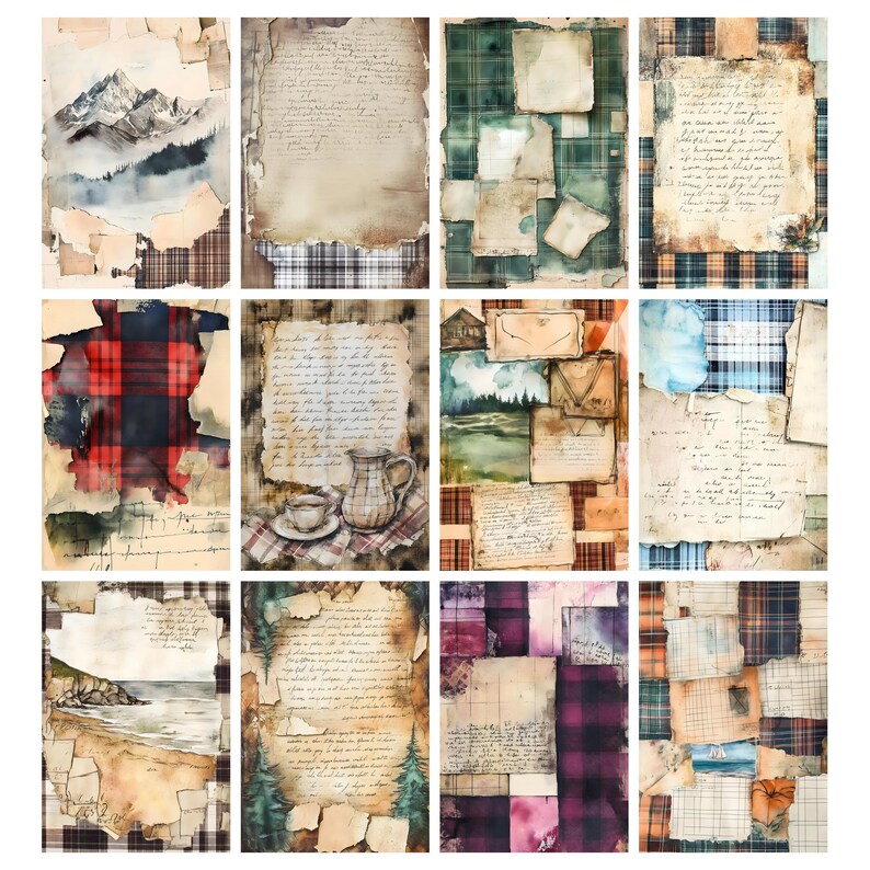 Scottish Highlands Junk Journal Pages, Scotland Highlander Paper ...