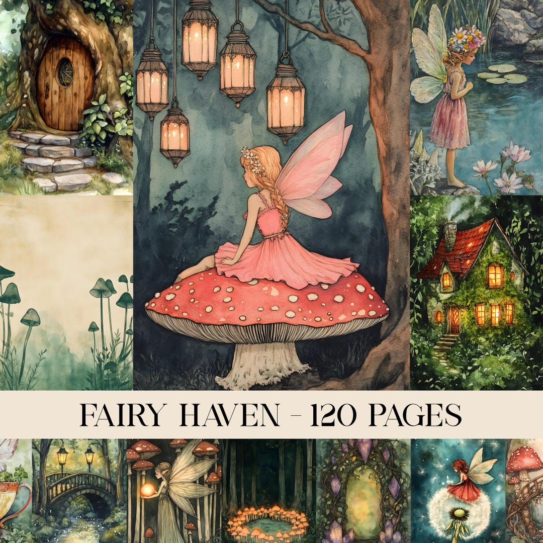 Fairy Haven Junk Journal Kit, Enchanted Forest Printable Pages ...