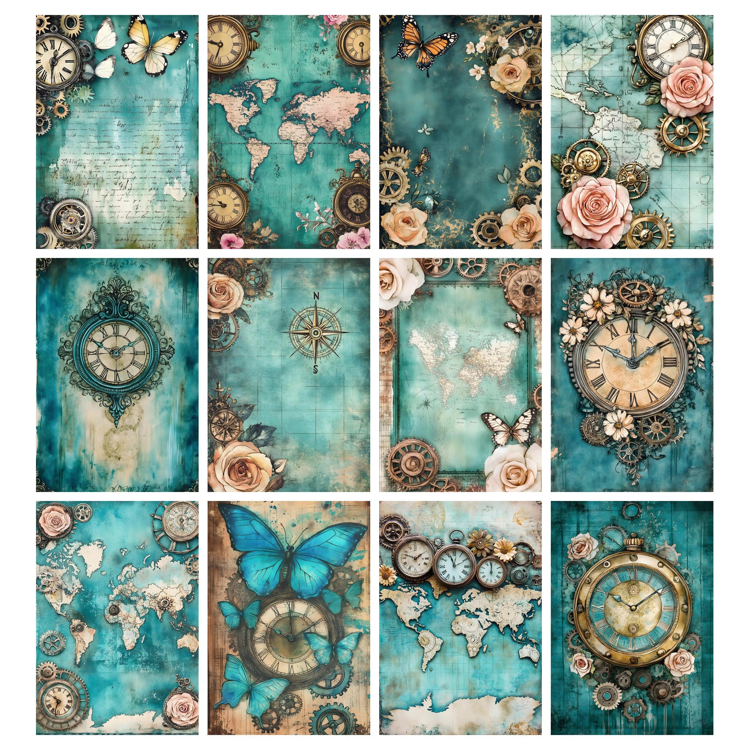 Steampunk Junk Journal Pages Digital Industrial Paper Victorian ...