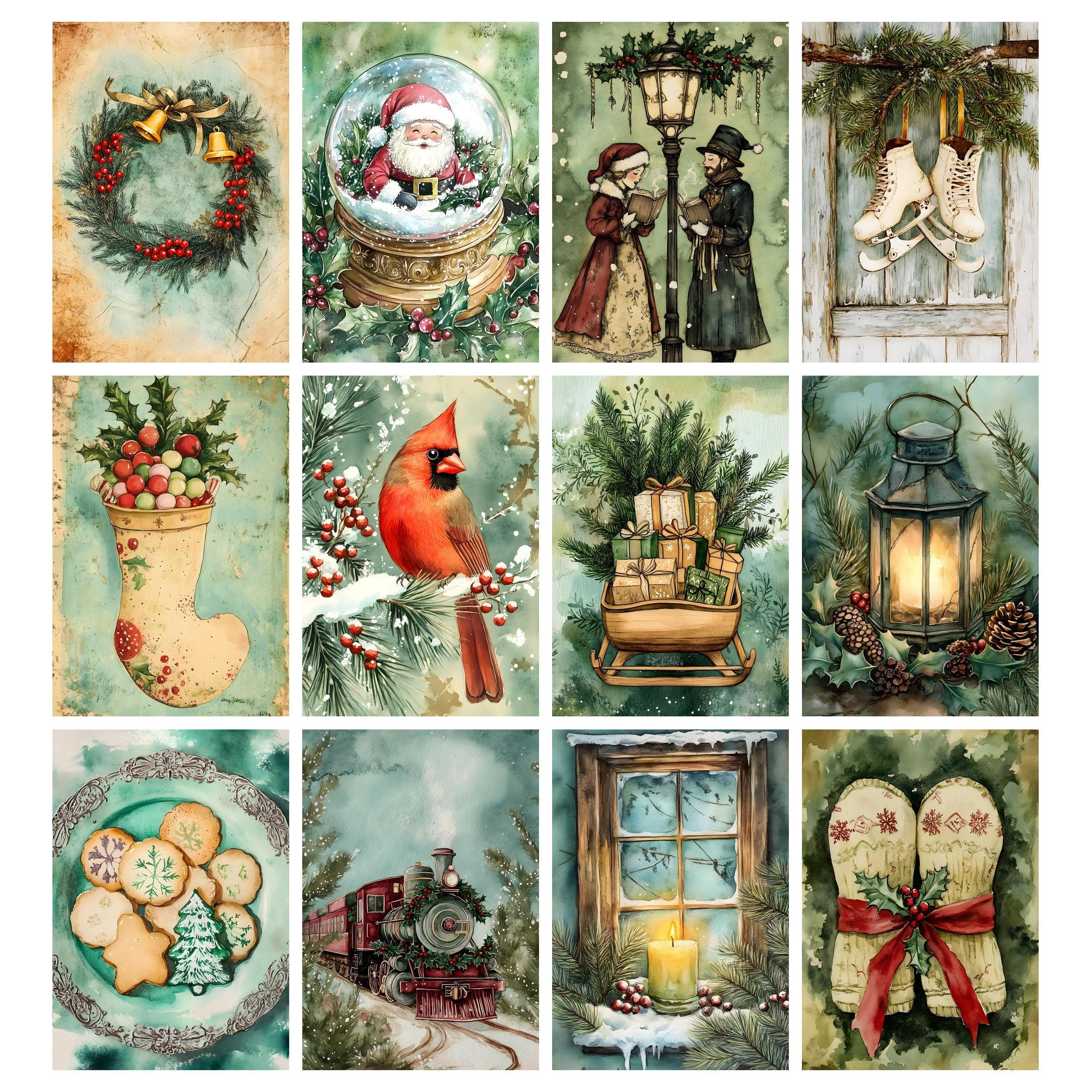 Vintage Christmas Junk Journal Printable Pages, Junk Journal Kit ...