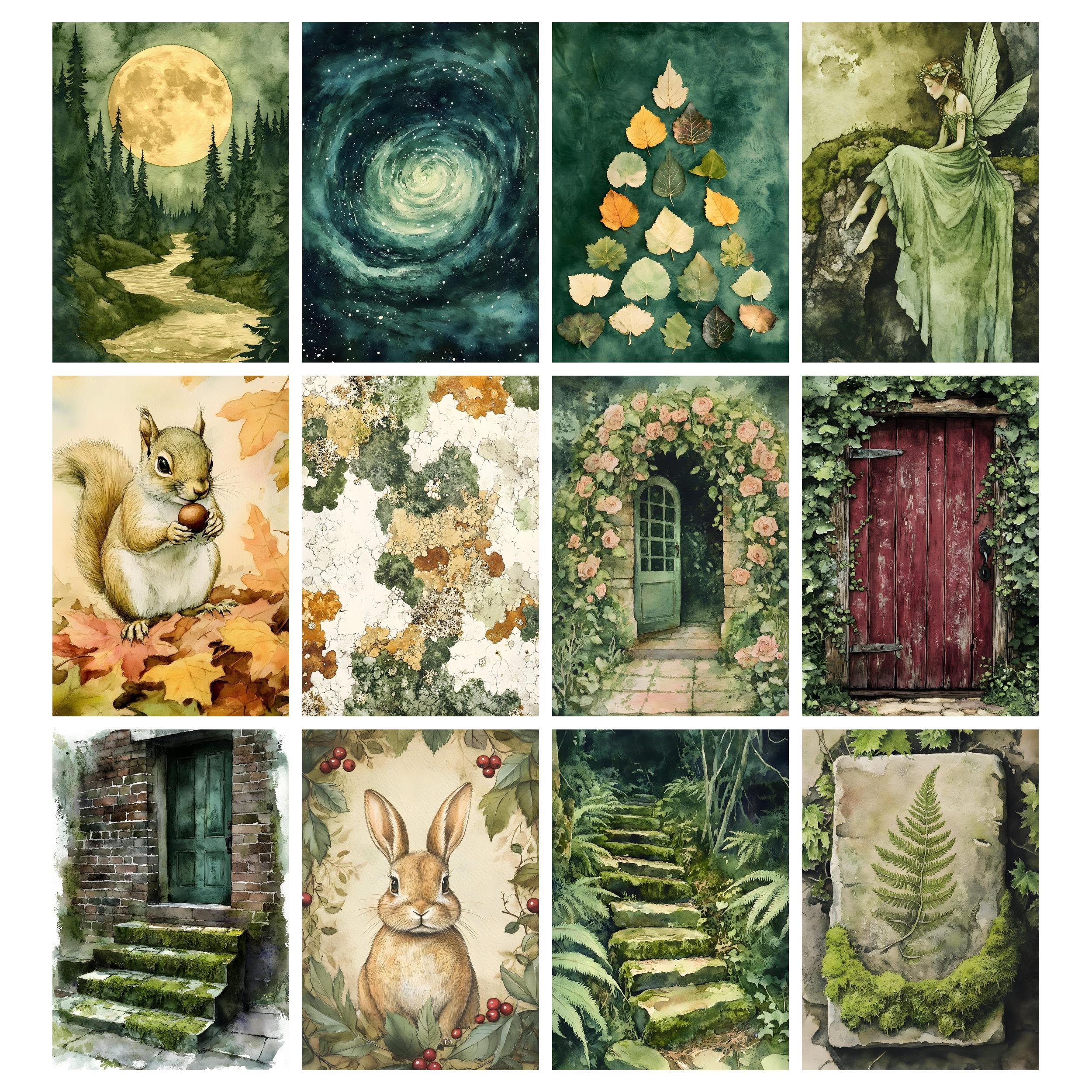 Woodland Fairy Junk Journal Pages, Enchanted Forest Printable Pages ...
