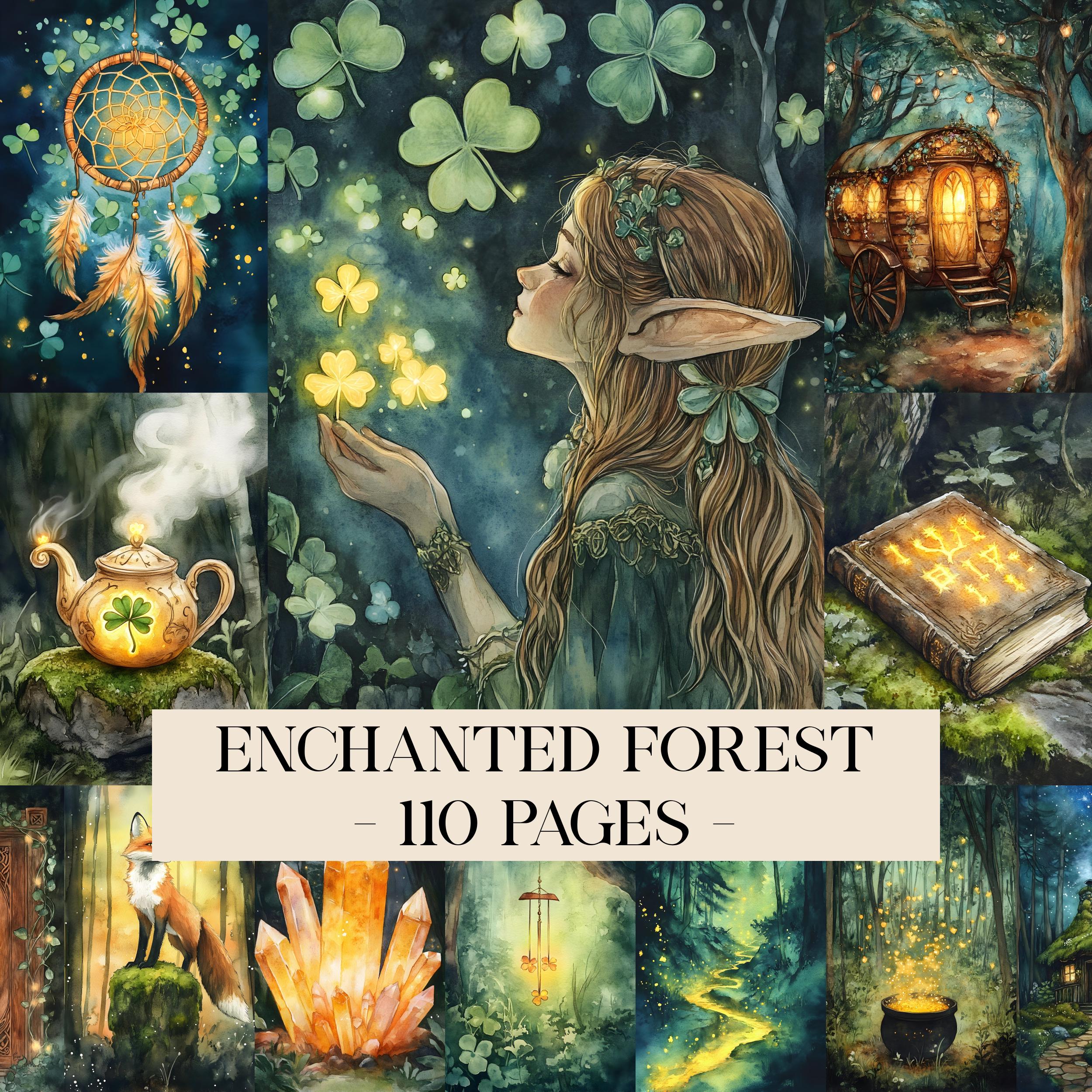 Enchanted Forest Junk Journal Pages, Mystical Journal, Elven Forest ...