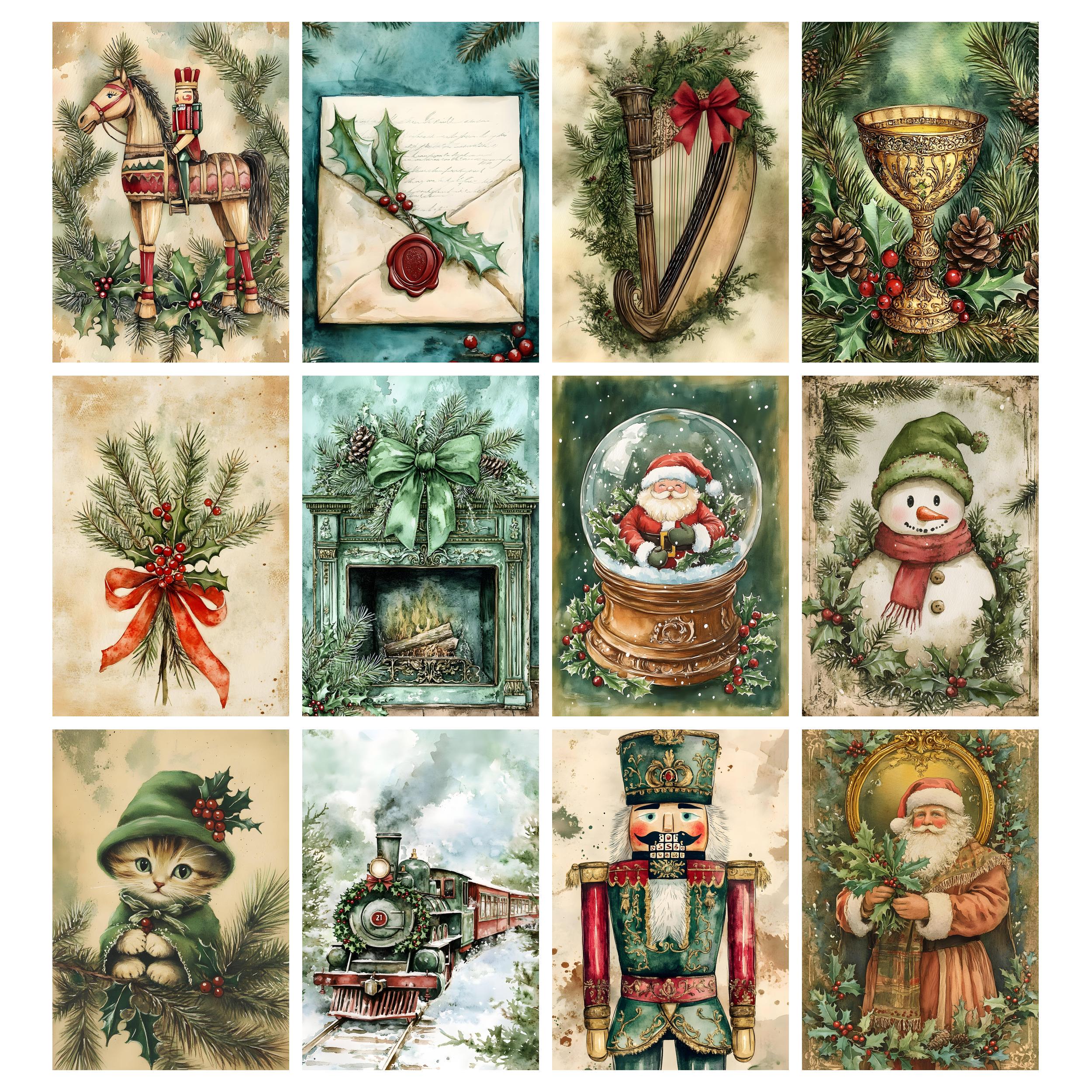 Vintage Christmas Junk Journal Printable Pages, Junk Journal Kit ...