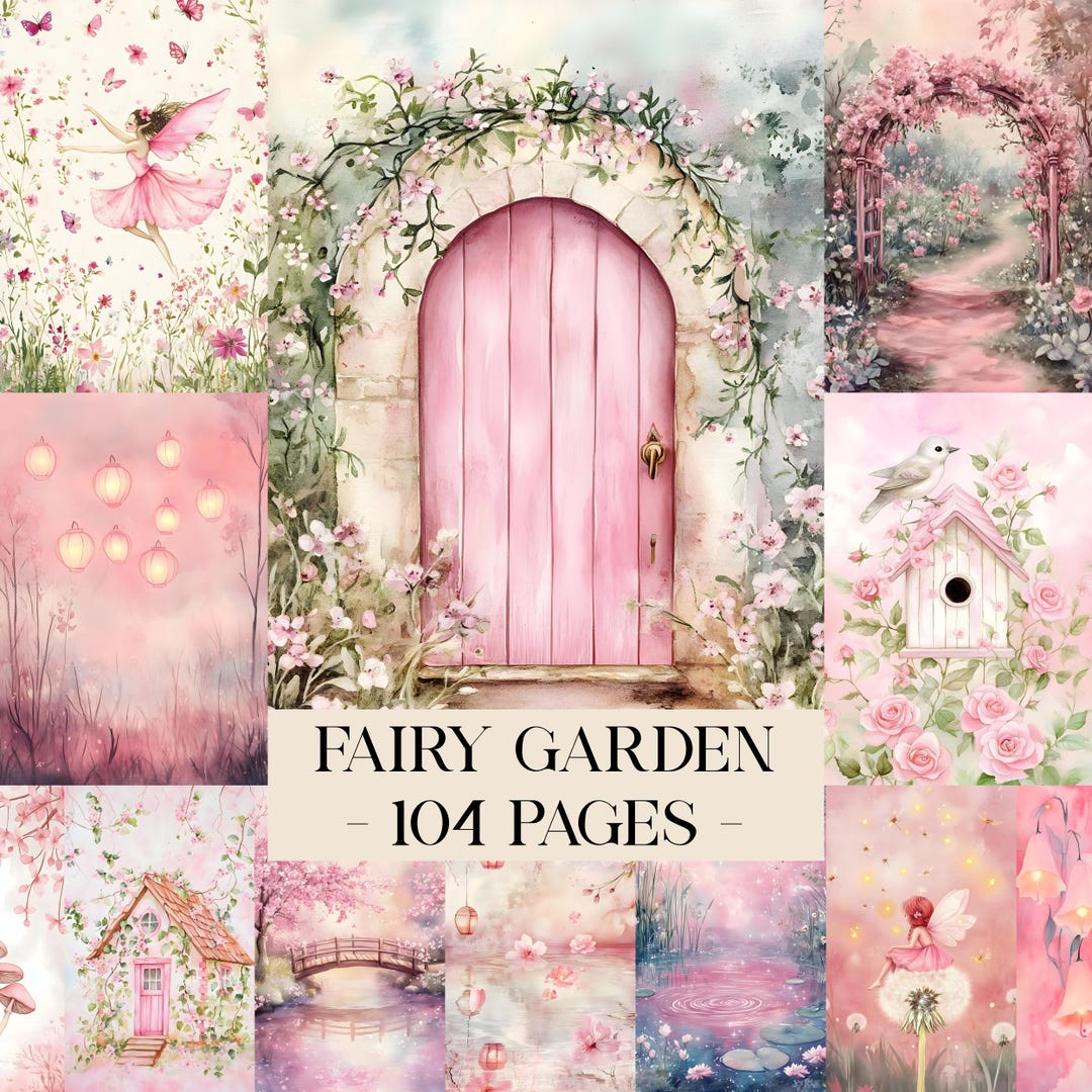 Fairy Garden Junk Journal Pages, Spring Ephemera, Fairy Journal Kit ...