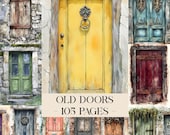 Old Doors Junk Journal Pages Rustic Vintage Doors Printable Junk Journal Kit Grunge Ephemera Antique Door Pages Collage Scrapbook Papers