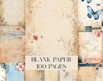 Shabby linjerade skräpjournalsidor, rutnätslinjerade papper, gammal pappersstruktur, gammalt fläckigt papper, tom anteckningsbok, vintagepapper, digitala efemera