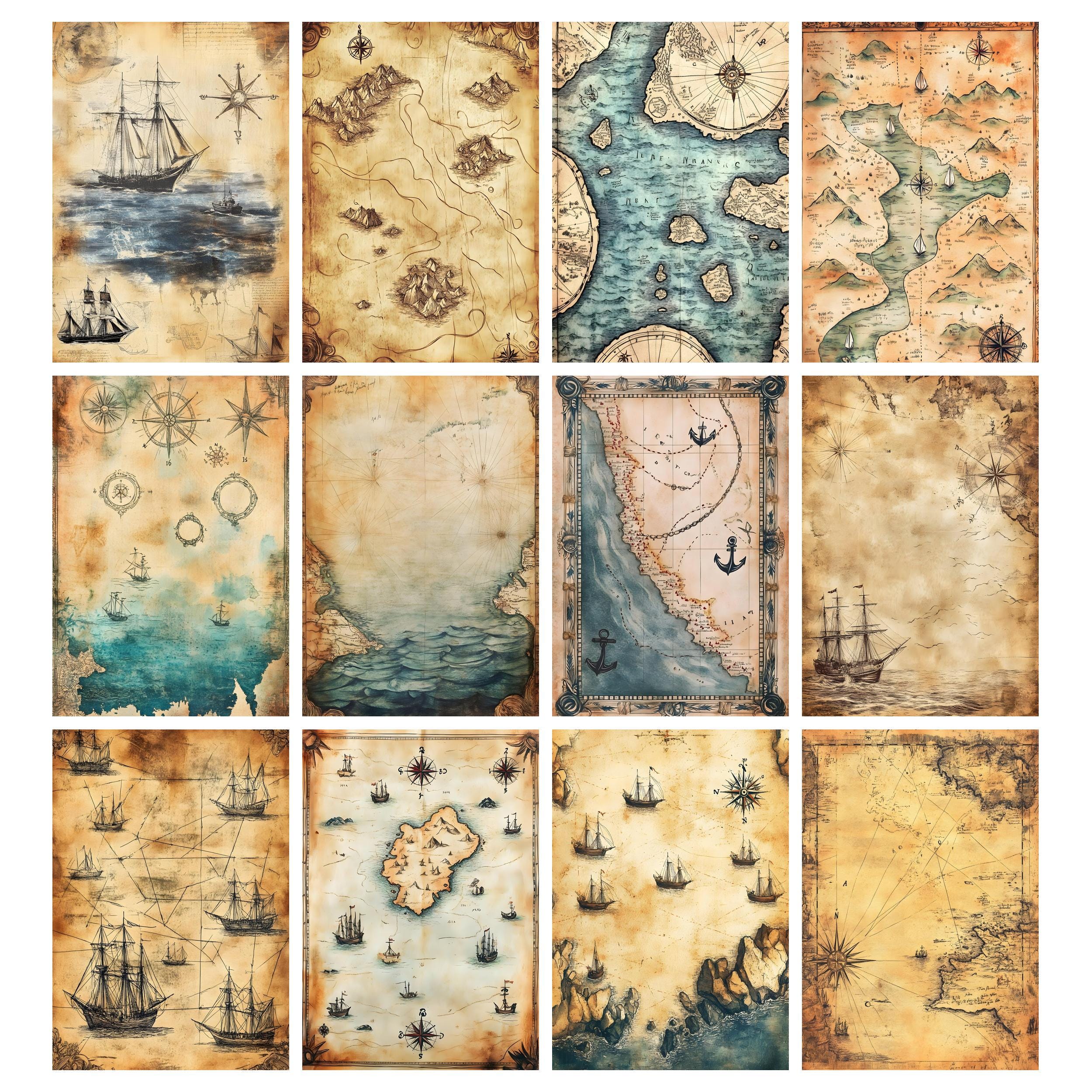 Map Paper Printable Antique Maps Digital Papers, Vintage World Map Printable, Old Paper ...