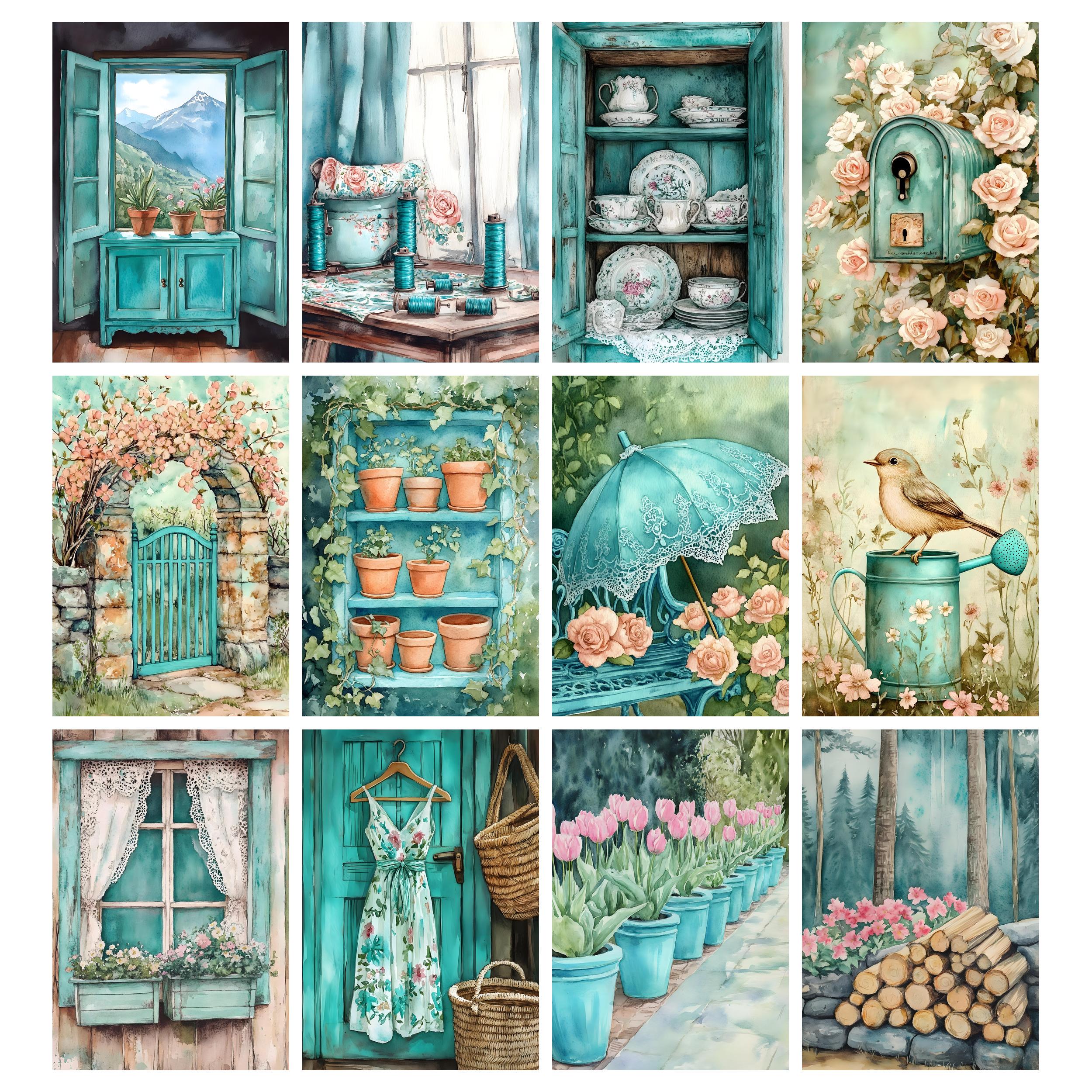 Cozy Cottage Junk Journal Pages, Cottagecore Junk Journal Kit, Cottage ...