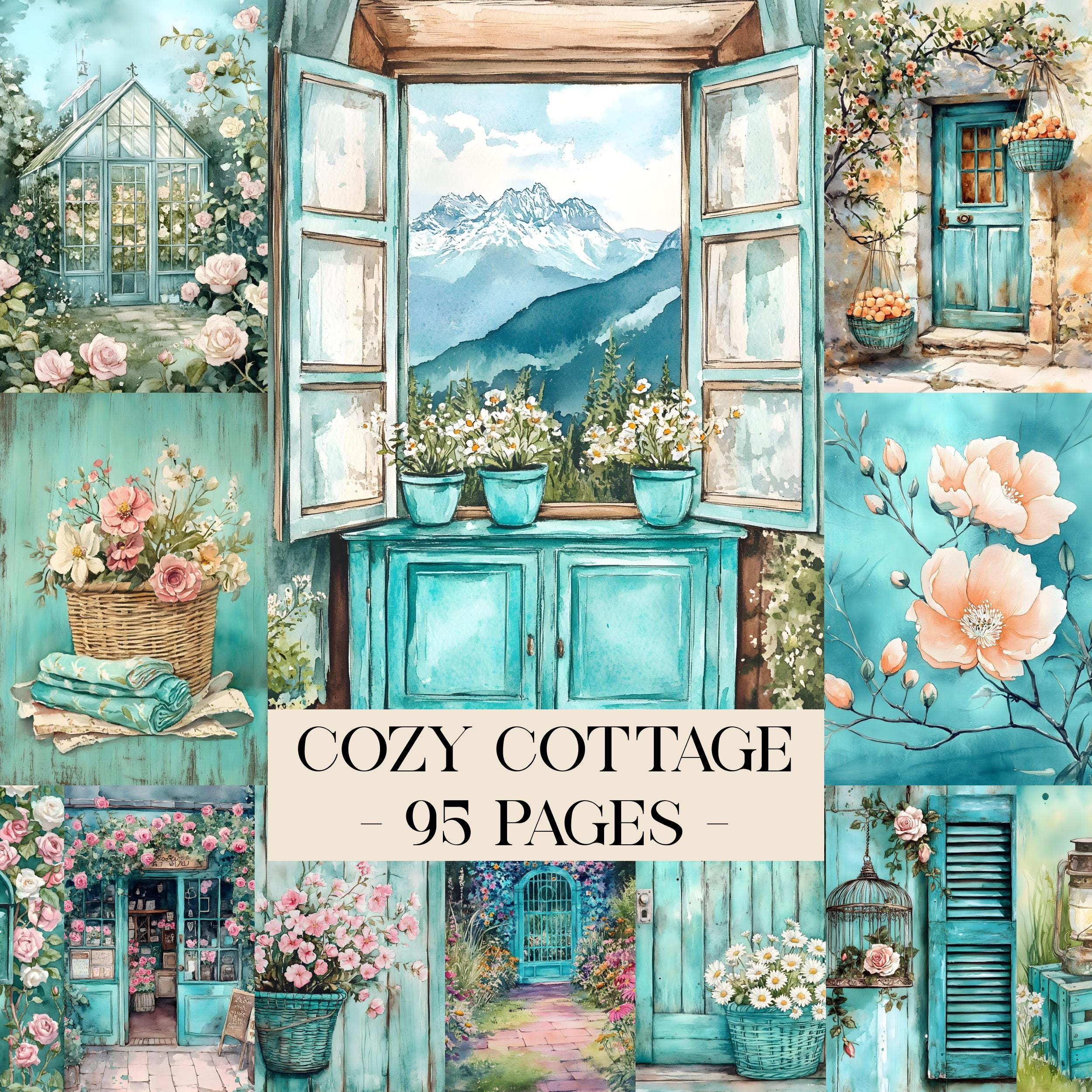 Cozy Cottage Junk Journal Pages, Cottagecore Junk Journal Kit, Cottage ...