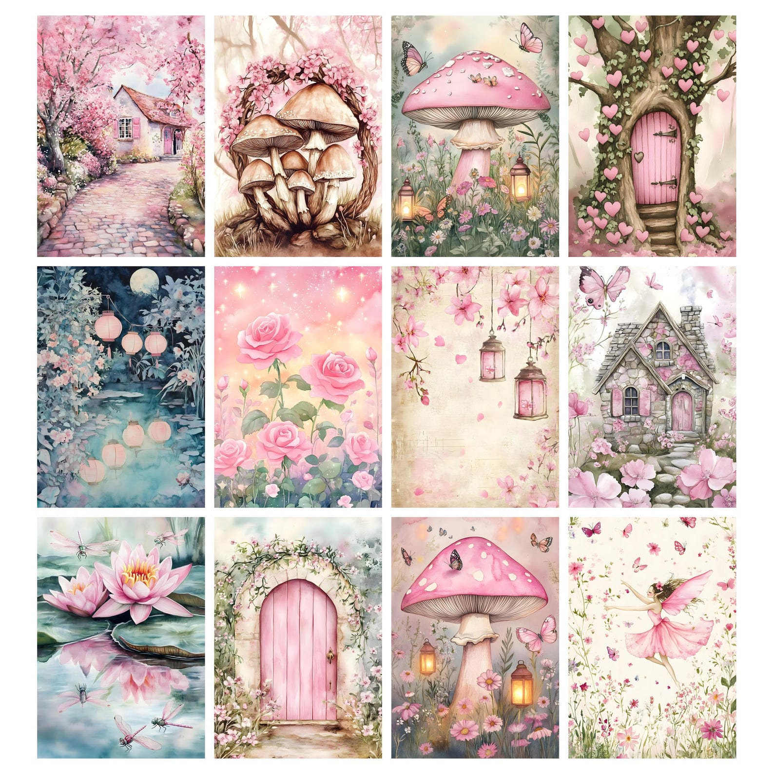 Fairy Garden Junk Journal Pages, Spring Ephemera, Fairy Journal Kit ...
