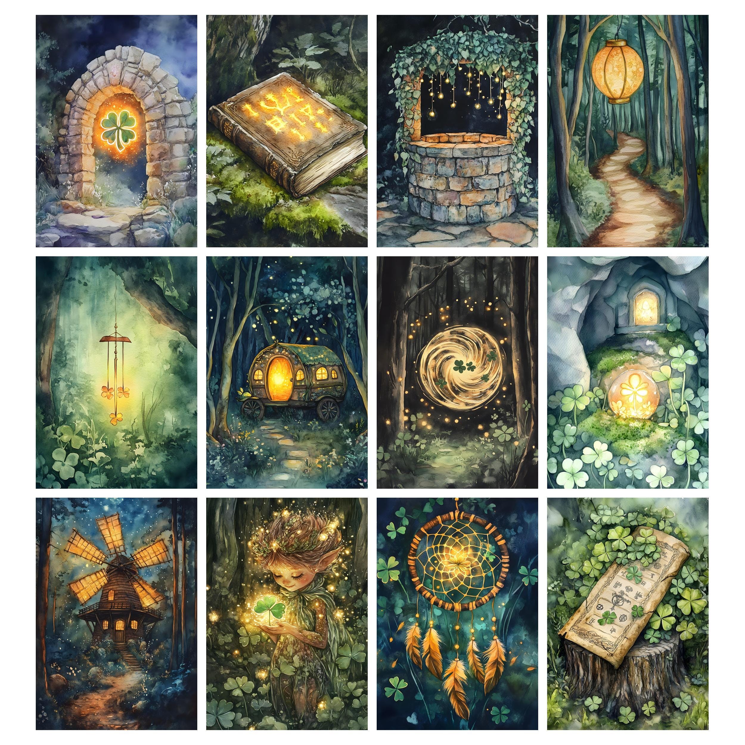 Enchanted Forest Junk Journal Pages, Mystical Journal, Elven Forest ...