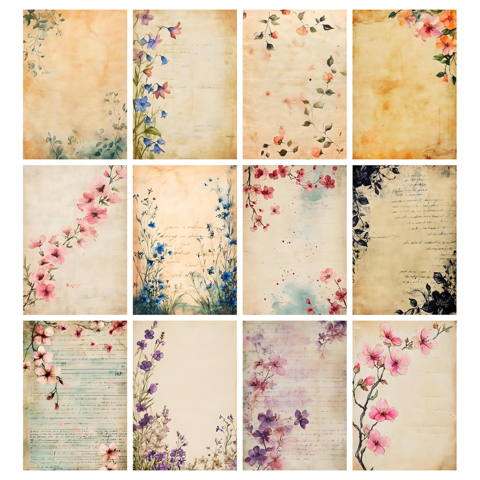 Scripture Junk Journal Printable Pages, Vintage Card, Digital Collage ...
