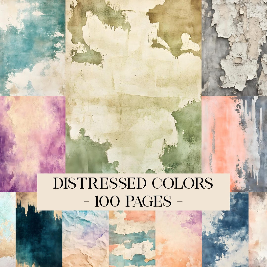 Abstract Colors Printable Digital Papers, Distressed Rustic Junk ...