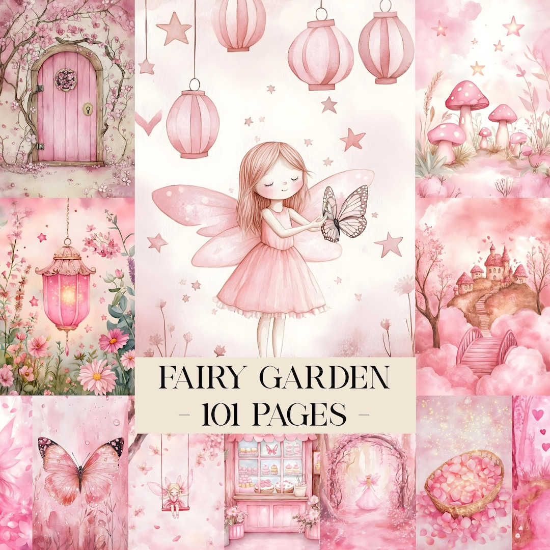 Fairy Garden Junk Journal Pages, Fairy Junk Journal Kit, Spring ...