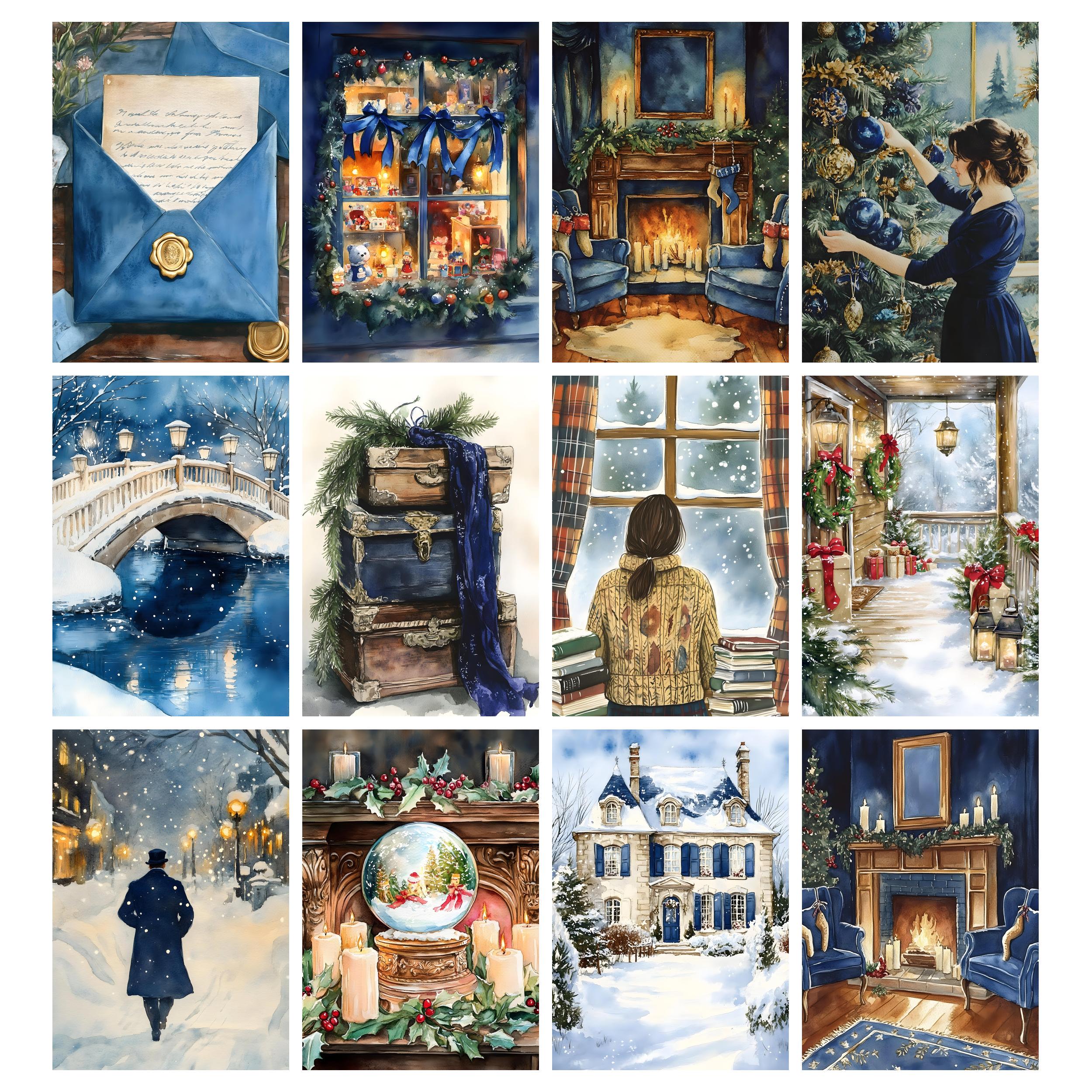 Cozy Winter Junk Journal Kit, Printable Winter Digital Papers, Vintage ...