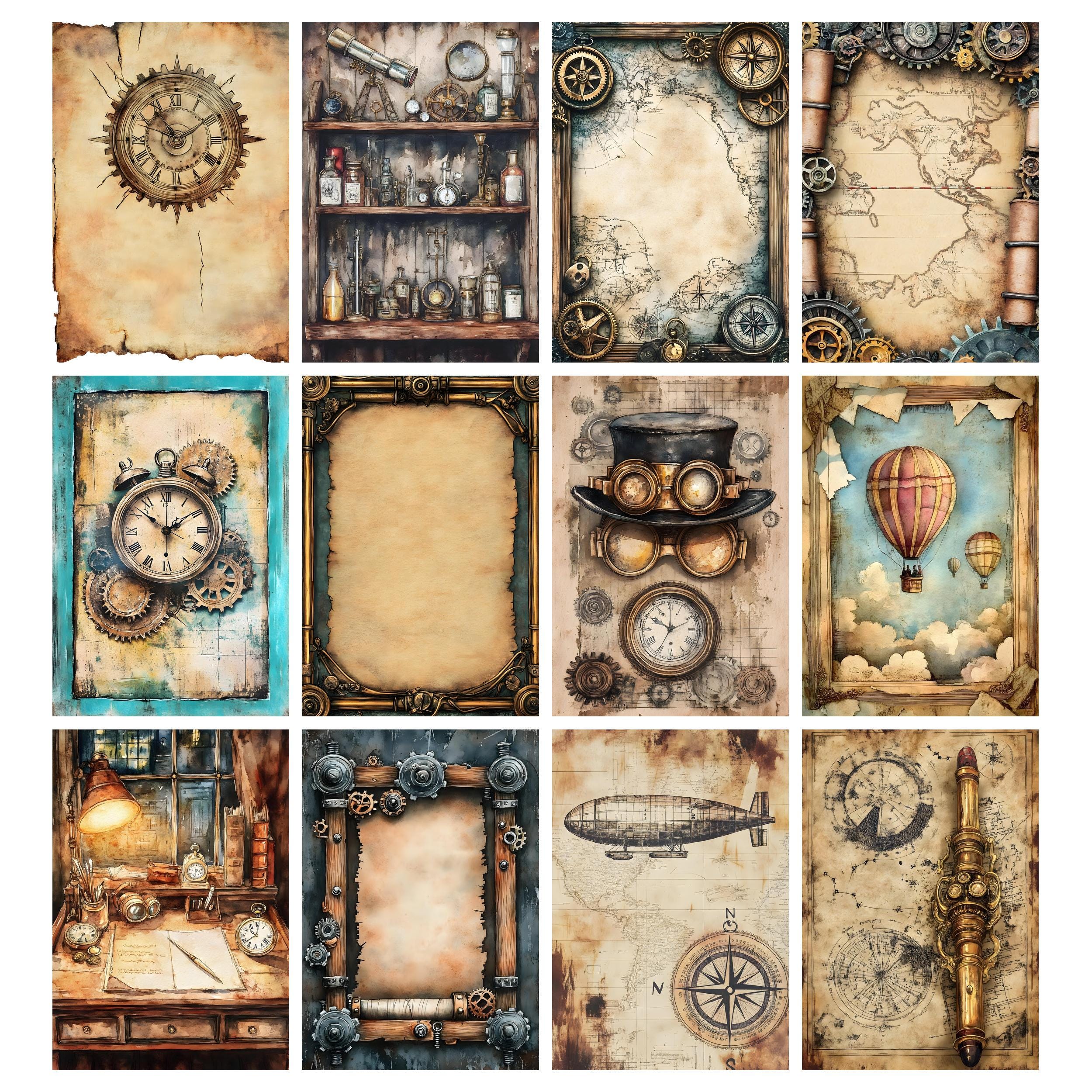 Steampunk Junk Journal Pages, Steampunk Curiosities Printable Pages ...