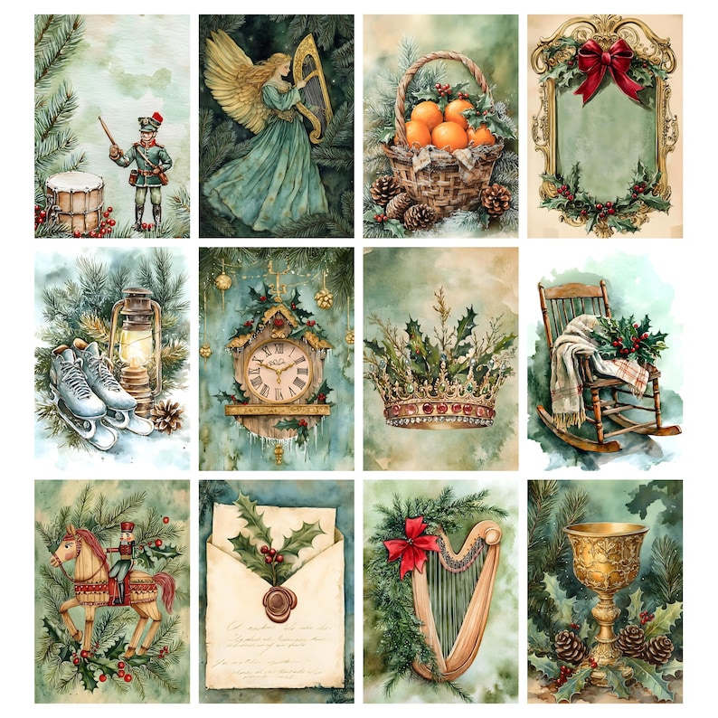 Vintage Christmas Junk Journal Printable Pages, Junk Journal Kit ...