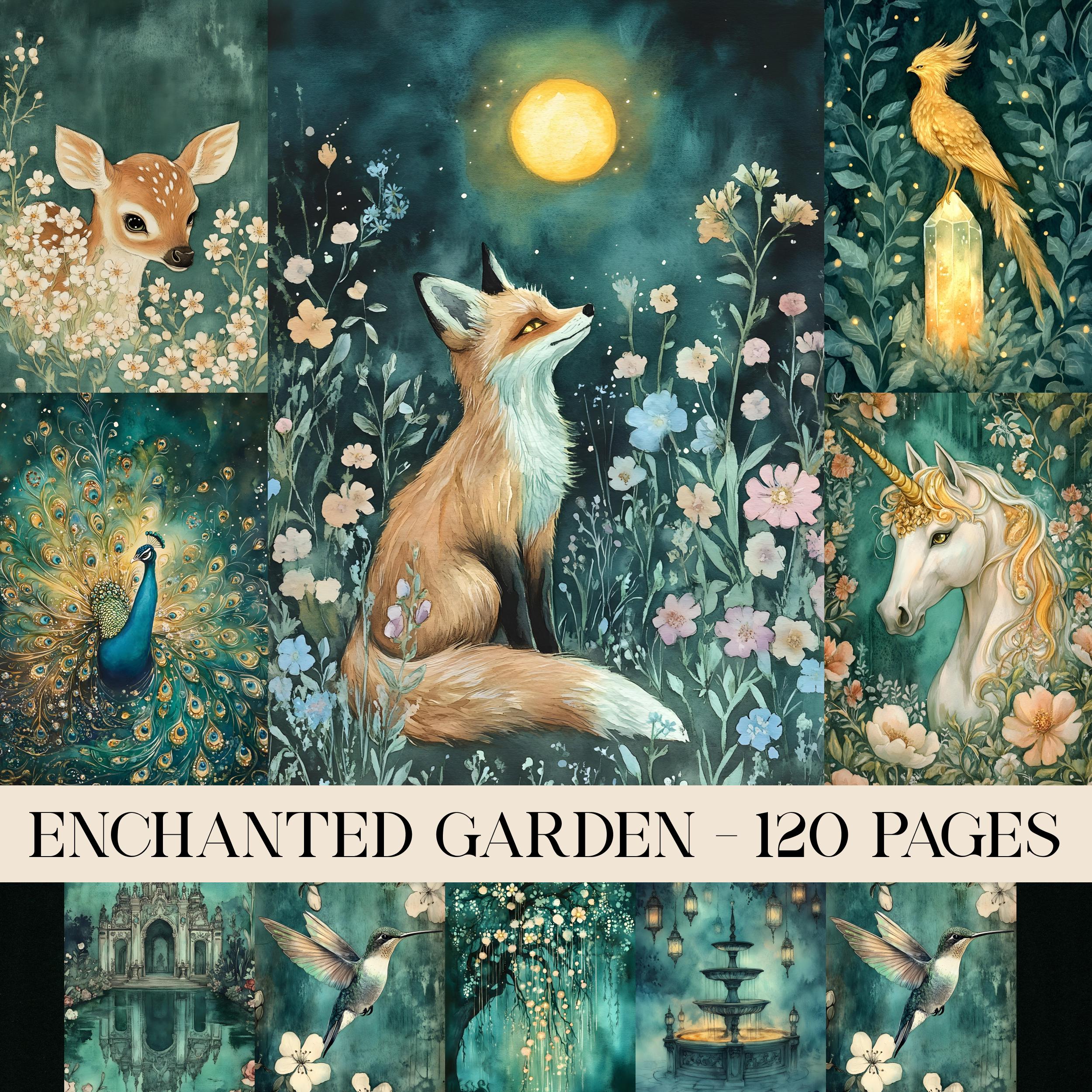 Enchanted Garden Fantasy Junk Journal Pages, Fantasy Animal Junk ...