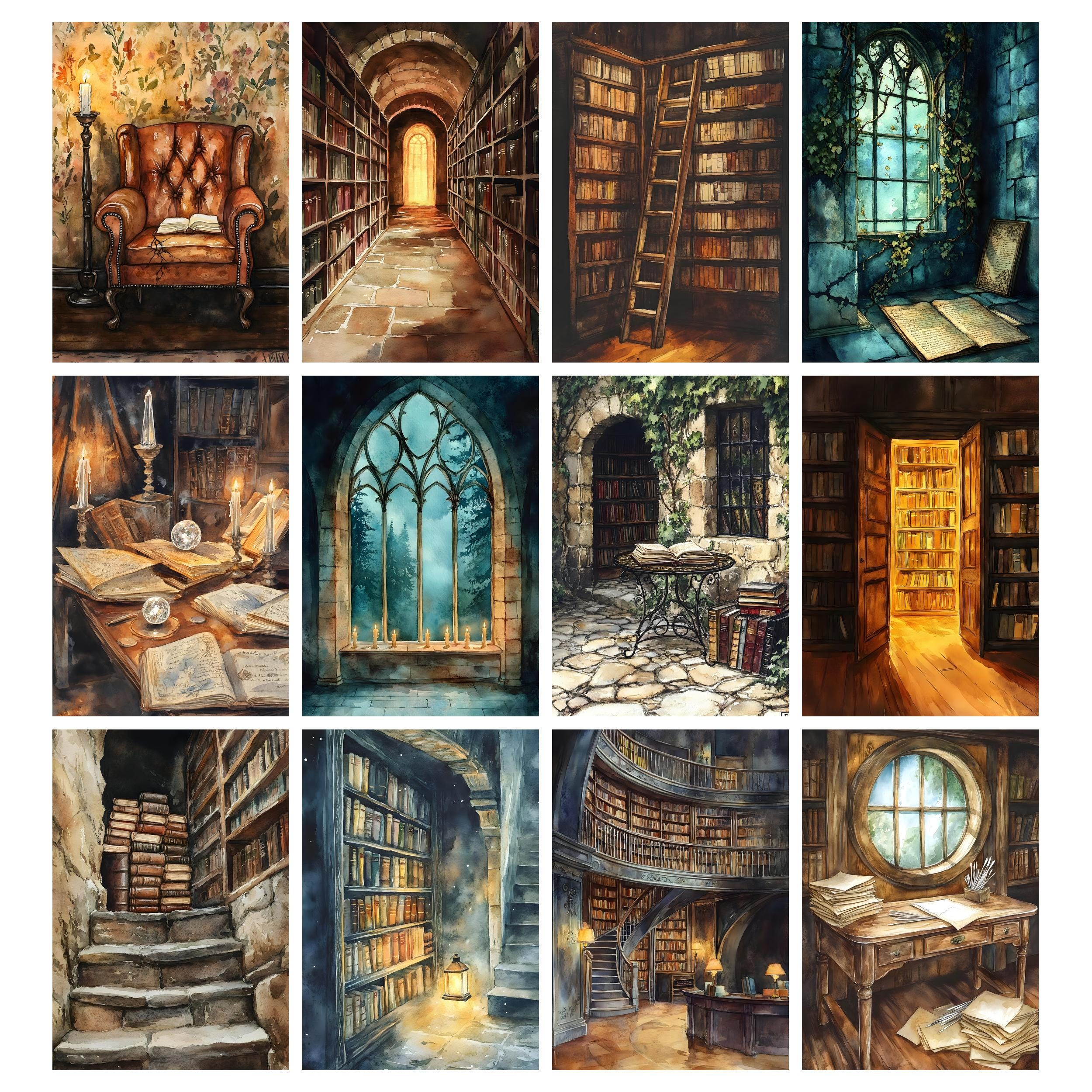 Dark Academia Junk Journal Pages, Gothic Library Junk Journal Kit ...