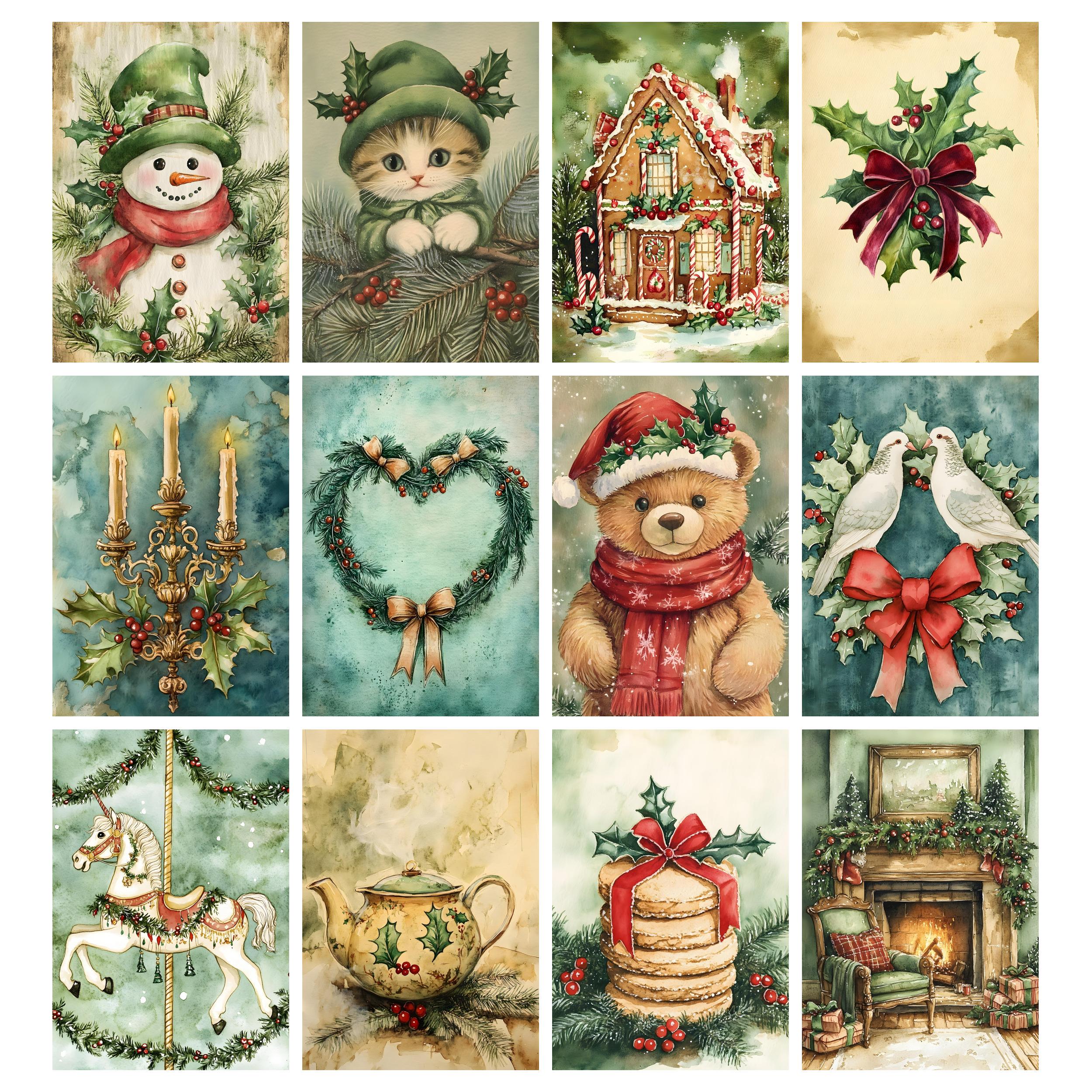 Vintage Christmas Junk Journal Printable Pages, Junk Journal Kit ...