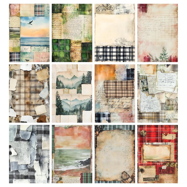 Scottish Highlands Junk Journal Pages, Scotland Highlander Paper ...