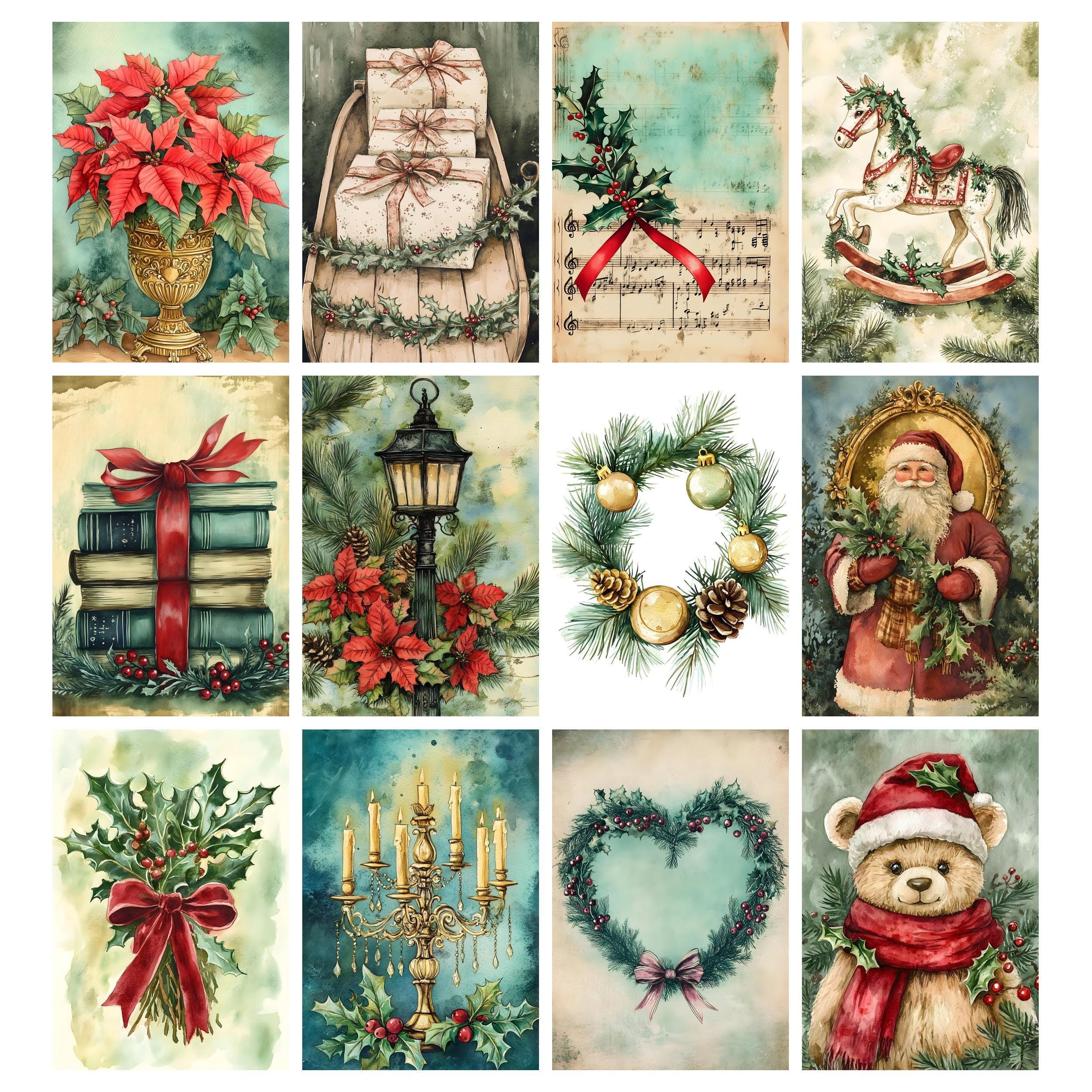 Vintage Christmas Junk Journal Printable Pages, Junk Journal Kit ...