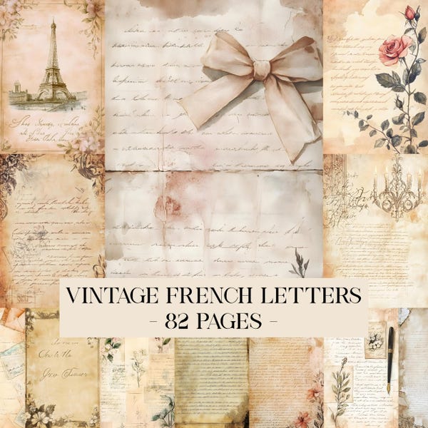French Script Paper - Etsy