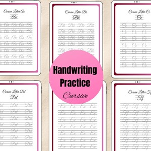 Handwriting Practice sheets for Cursive Handwriting