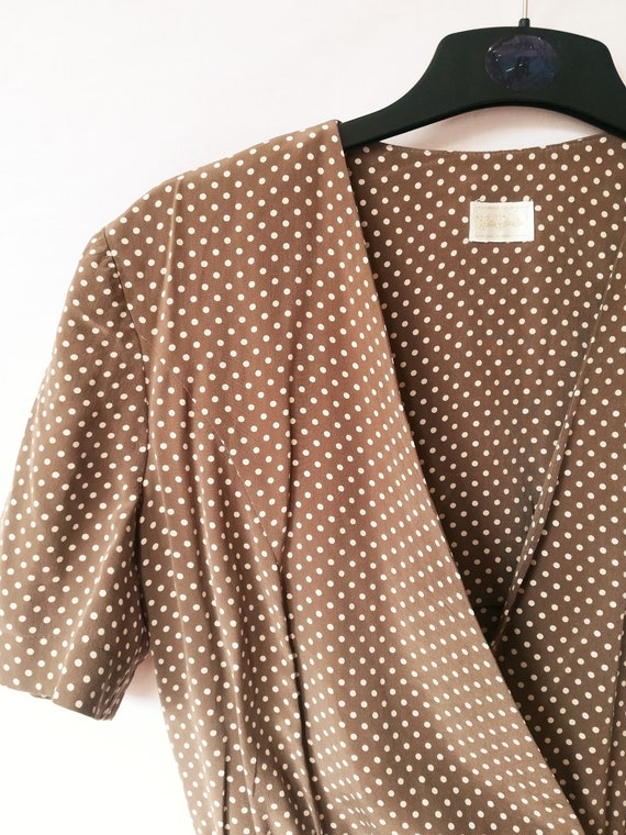 Vintage Silk Blouse Polka Dot Betty Barclay Top B… - image 2